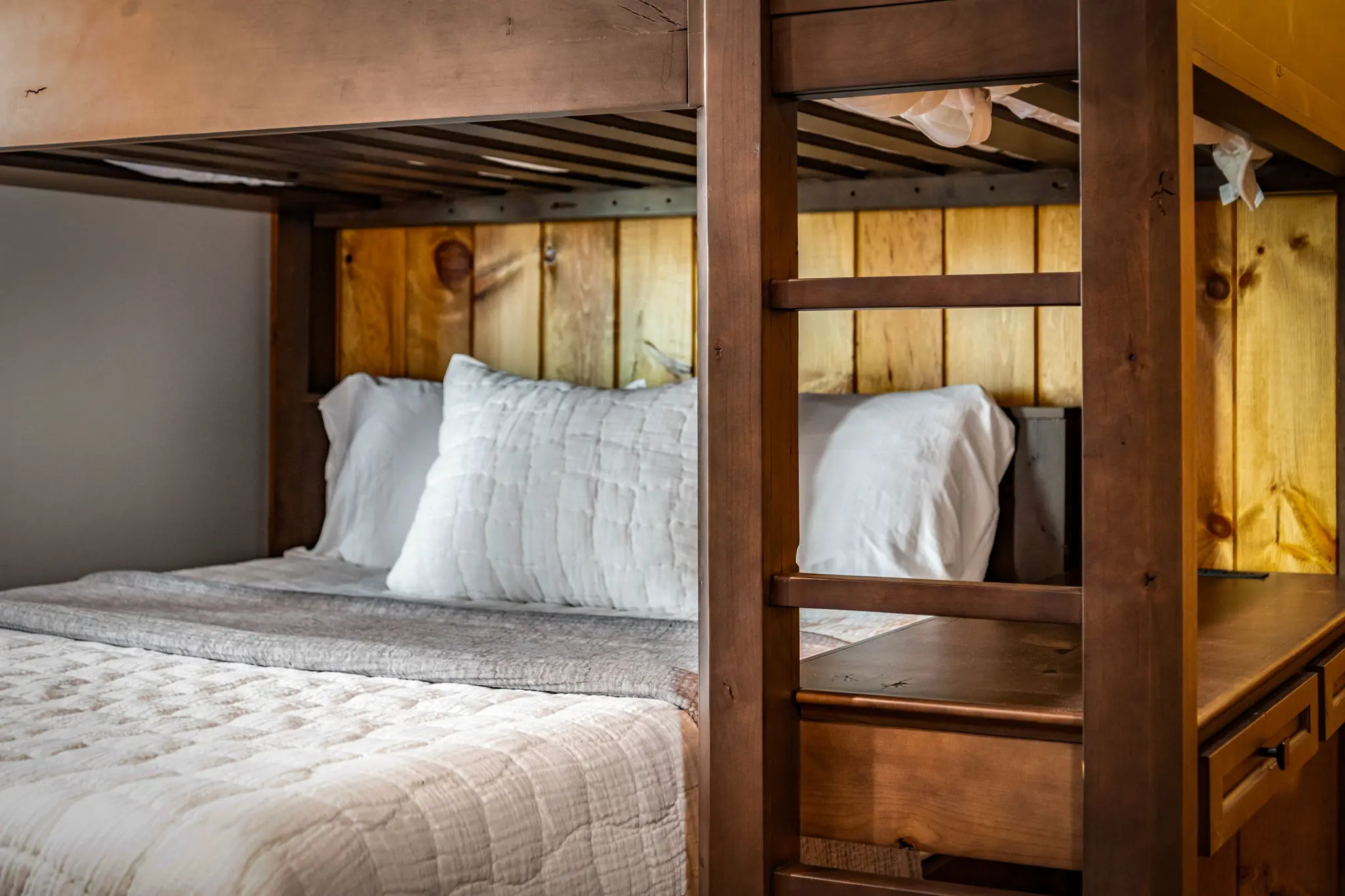 Stylish secondary bedroom on the lower level.