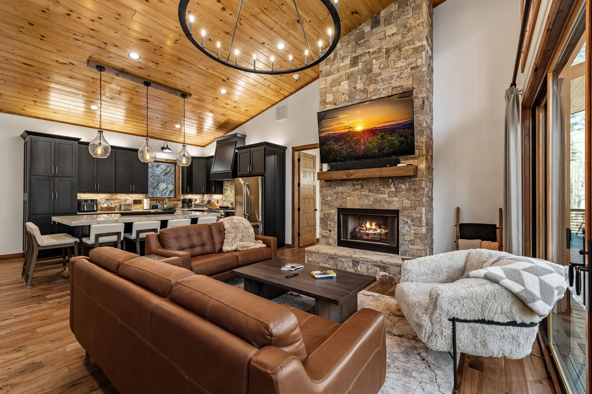 Dining space with elegant views and abundant natural light.