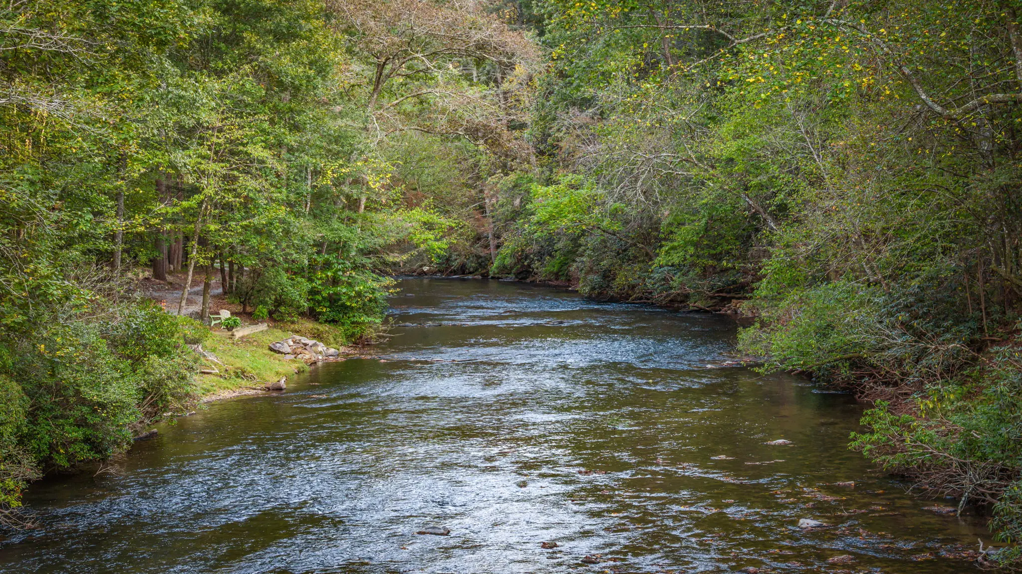 The creek will provide a peaceful retreat.