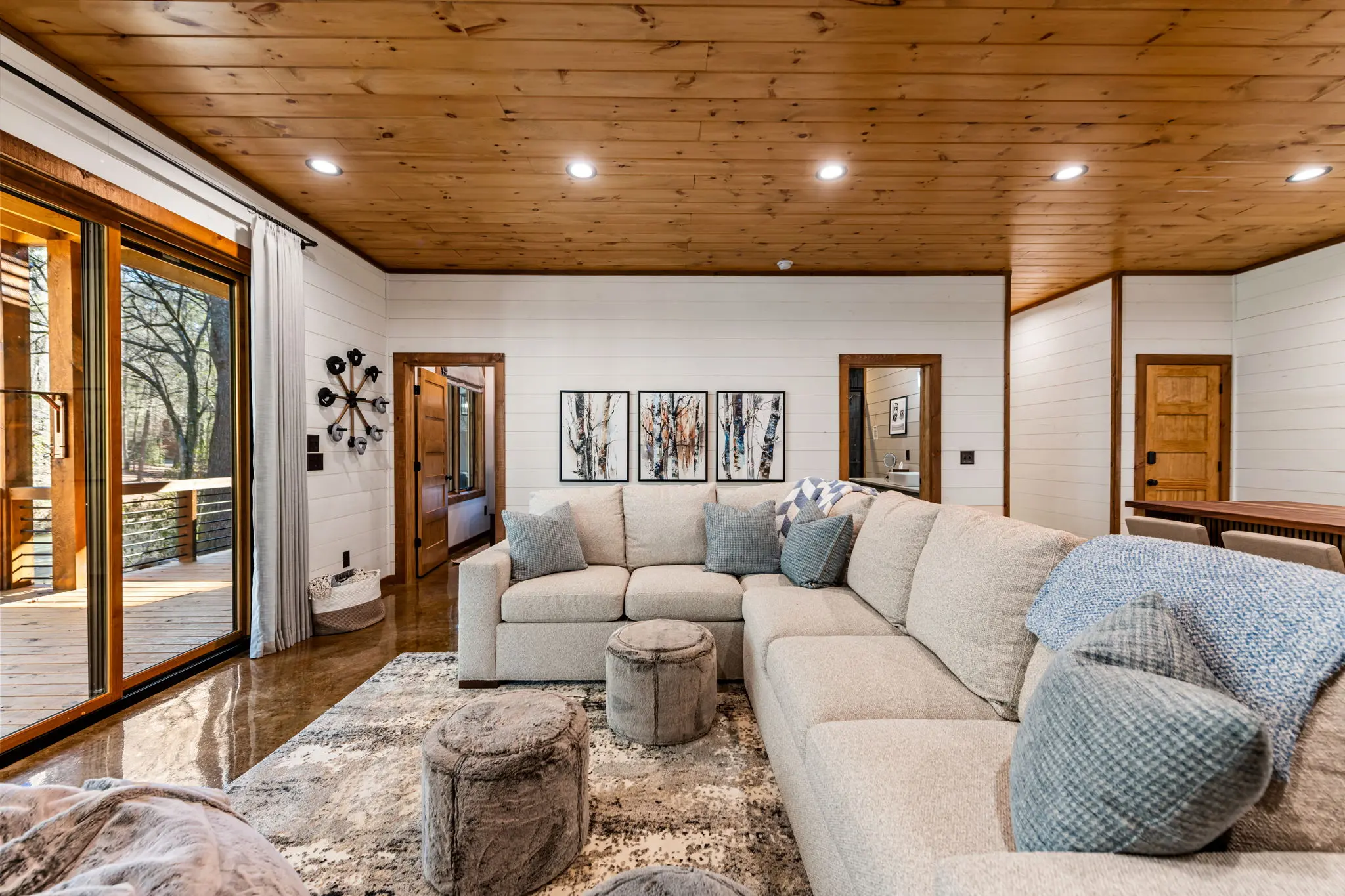 Spacious lower level perfect for large group gatherings and celebrations.